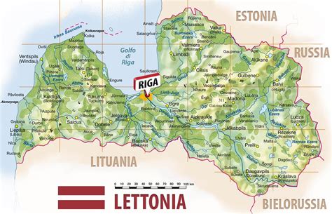 cartina della lettonia